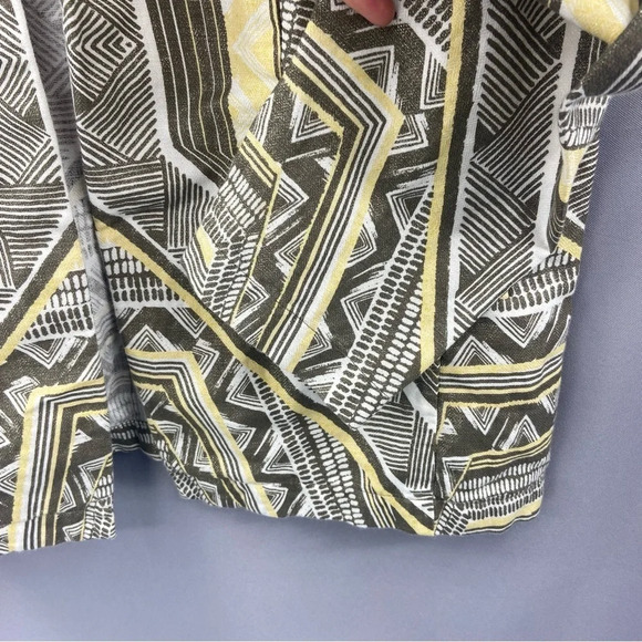 Chico’s Shimmer Heidi Geometric Print Linen Blend Cardigan Jacket Size 1 Medium - Picture 4 of 8